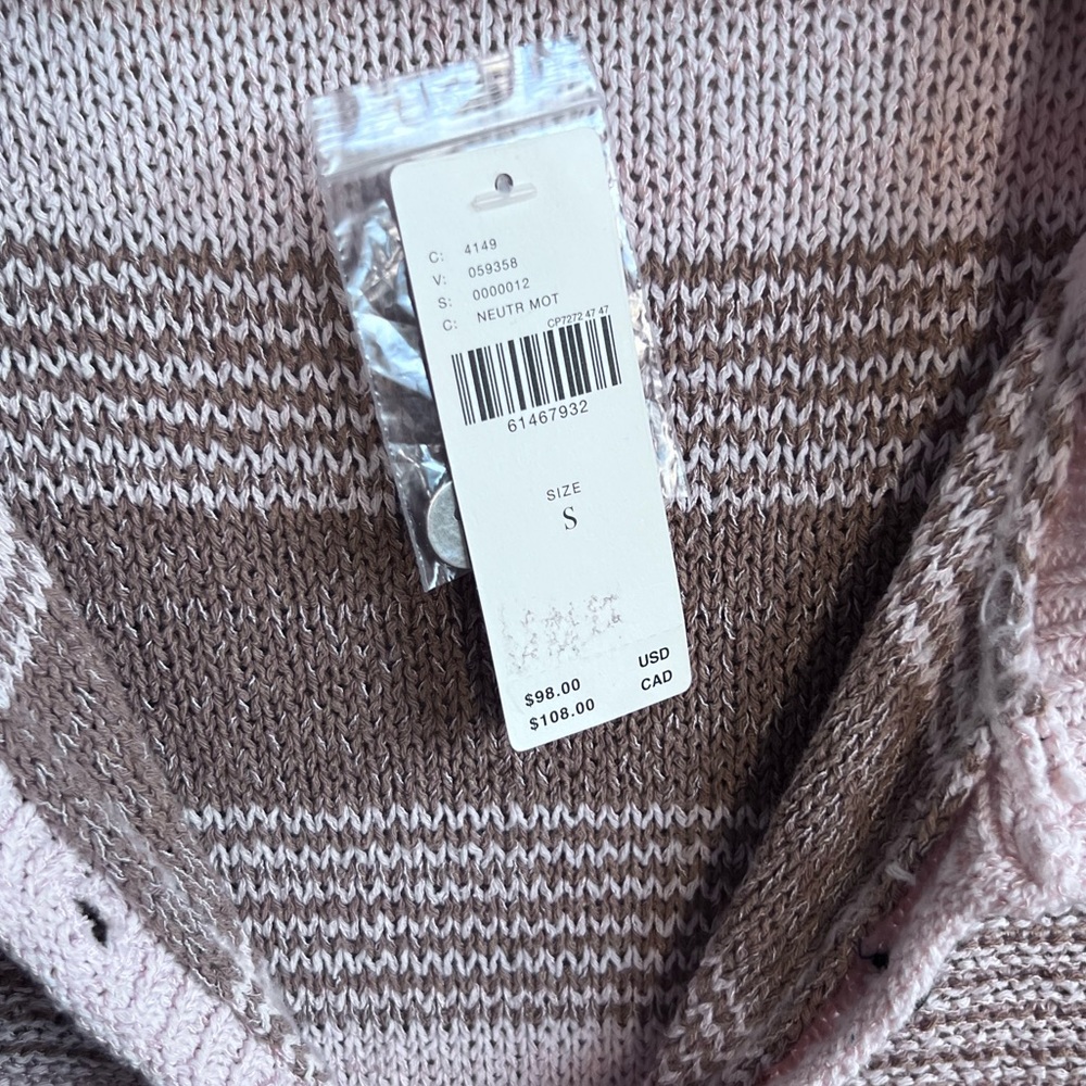 NWT Anthropologie Saturday Sunday Jaden Striped Button Front Romper – Size S - Picture 5 of 5